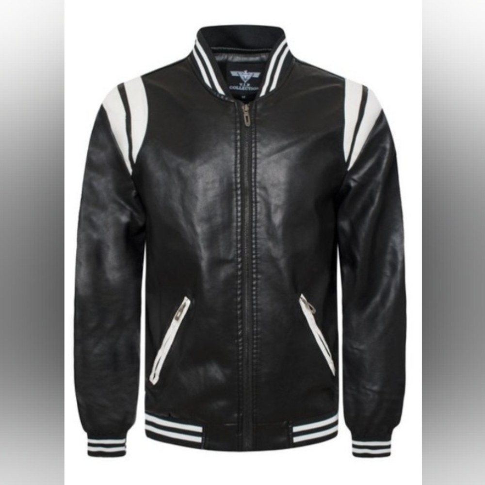 VIP Collection Black Leather Jacket